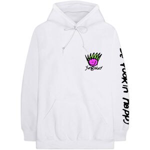 Yungblud Unisex Adult Face Hoodie / White